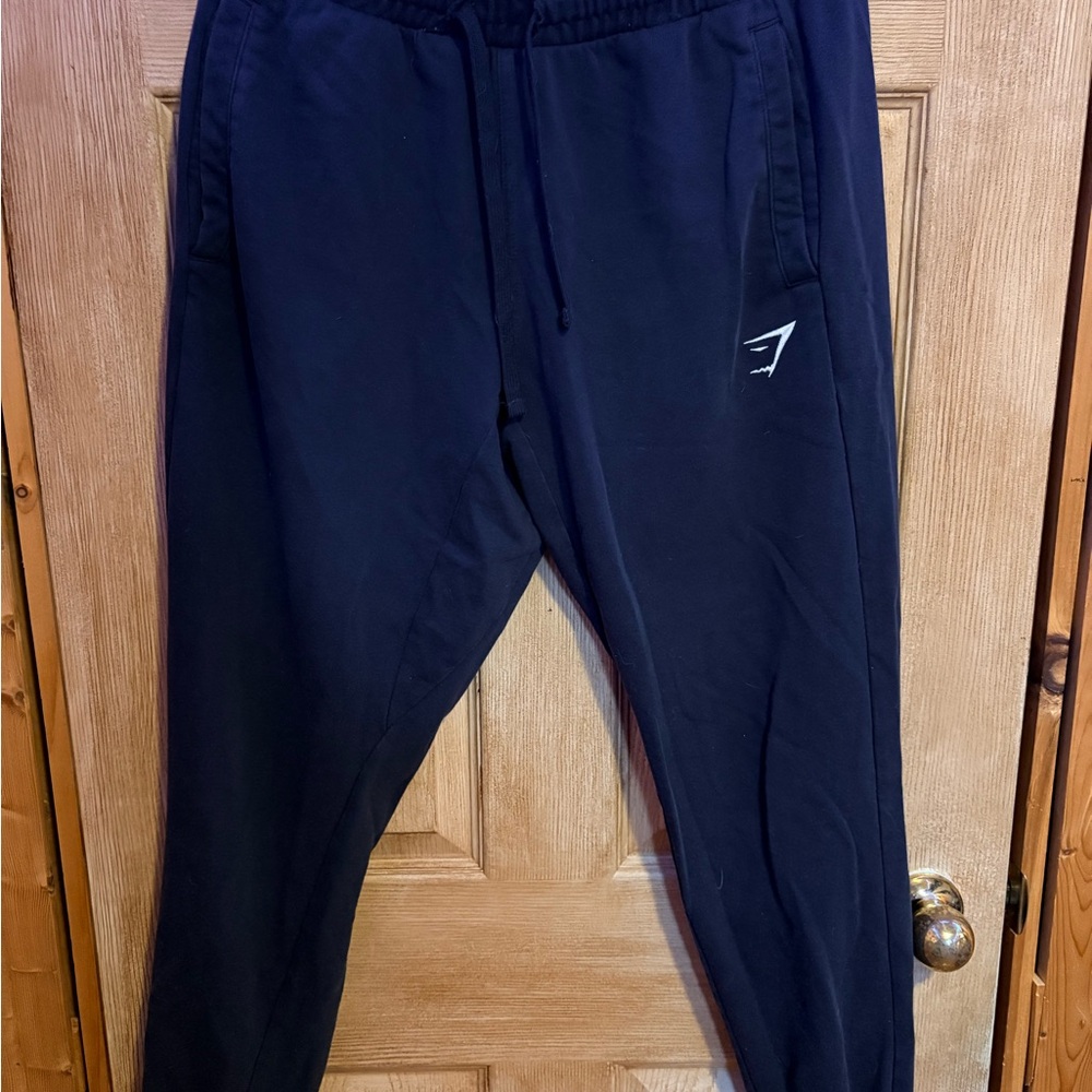 Gymshark Black Men's Joggers with Subtle Logo